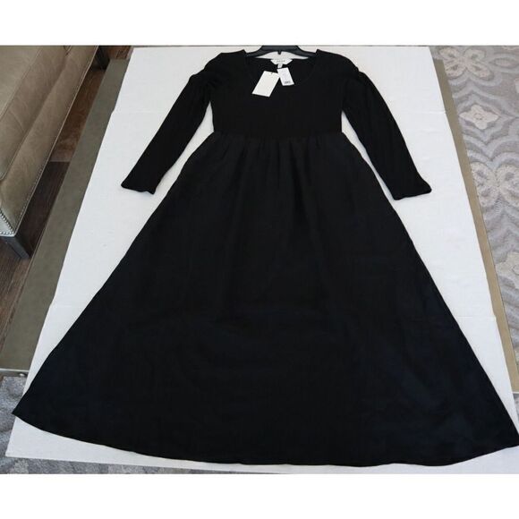 Joie DR035187881 Women's Sz M Black Racine Silk Square Neck Maxi Dress - Picture 14 of 15